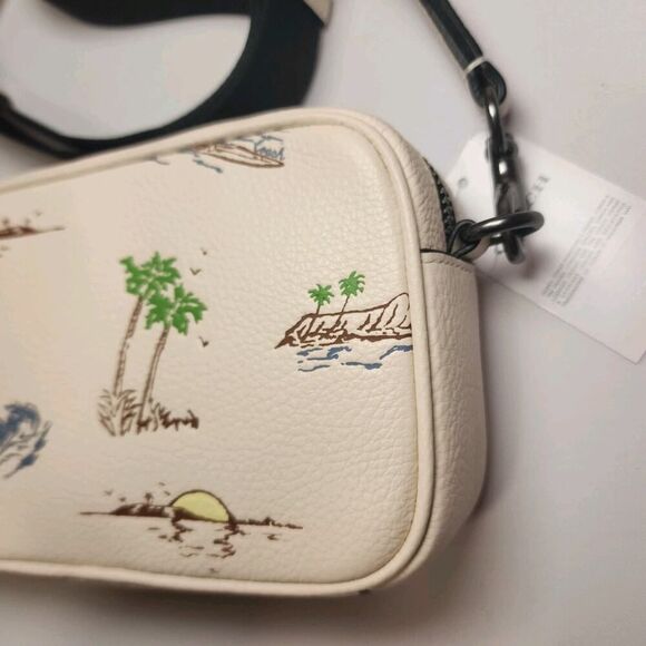 NWT COACH CBI35 Jayden Crossbody Bag Surf Print Refined Pebble Leather Chalk - Picture 5 of 8